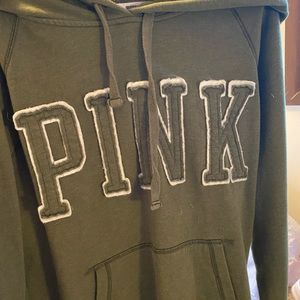 Green pink hoodie
